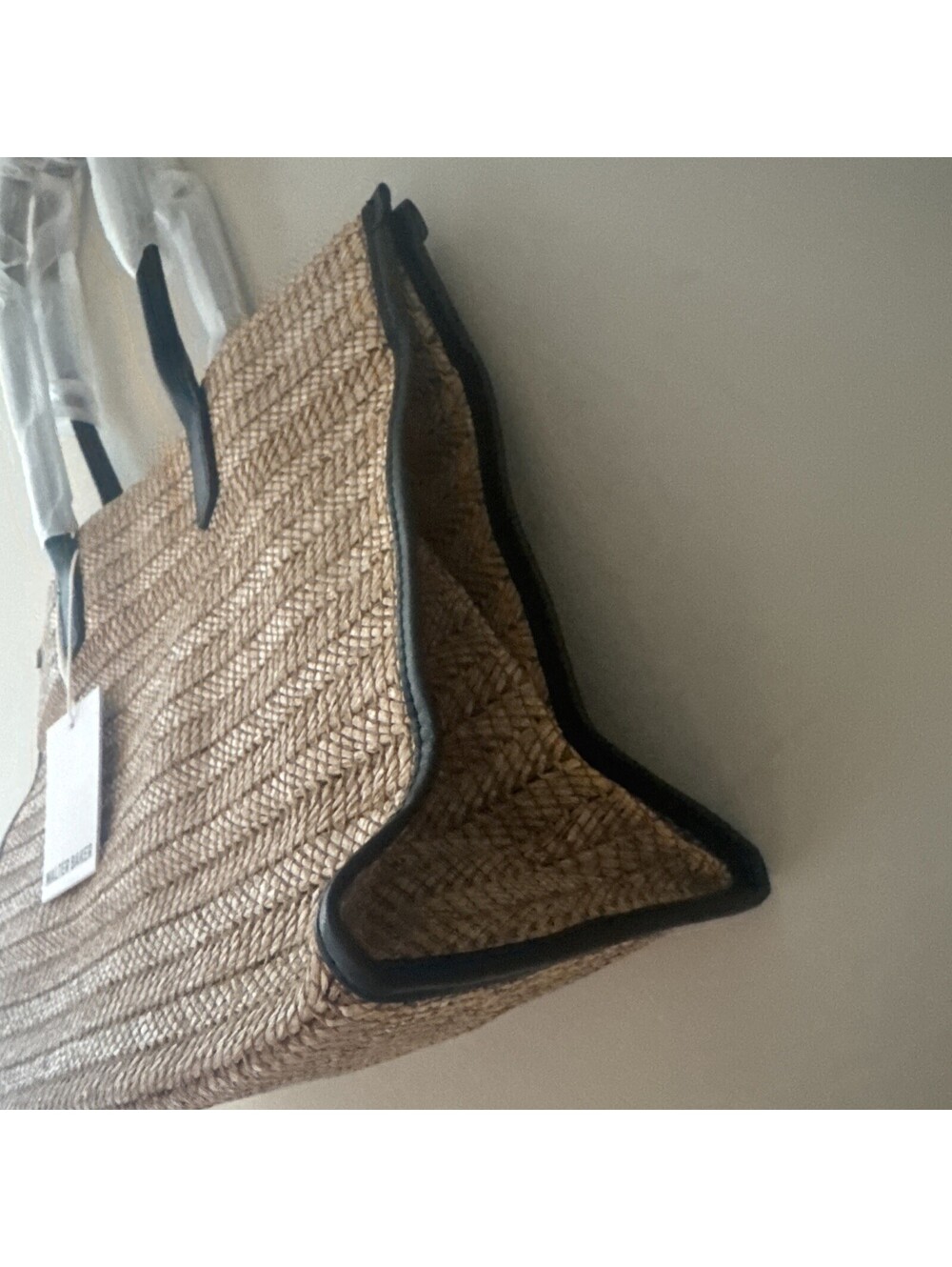 Walter Baker Delaney Natural Raffia Tote Bag NWT Women’s - Picture 5 of 9